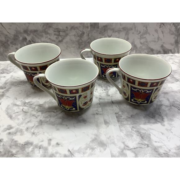 Seymour Mann "Derbyshire" 4 Vintage Cups - Japan - "Imari style" Circa 1970s - Picture 1 of 4